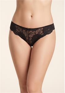 Stretch Lace High Cut Panty Black
